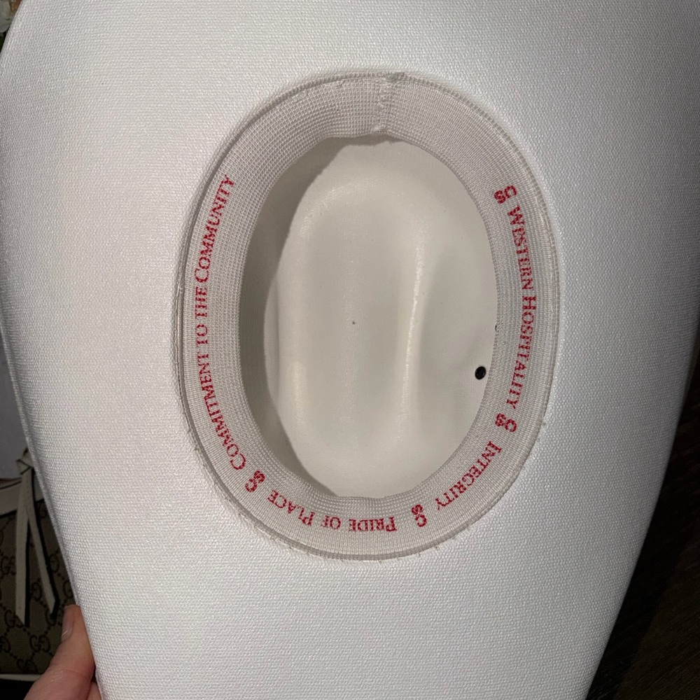 Men’s Smithbilt "Long" Calgary Stampede Hat - White with Red Band - Small - Picture 3 of 7